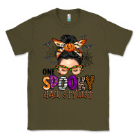 Army Green one spooky hair stylist Classic Tee - BarkalooDesign