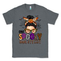 Charcoal Heather one spooky hair stylist Classic Tee - BarkalooDesign