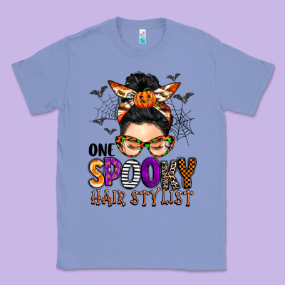 One Spooky Hair Stylist Classic Tee Designed By Barkaloodesign