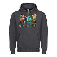 Smoke Happy Camper Coffee Cups Zipper Hoodie - FaDigitalArtStudio