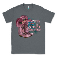 Charcoal Heather Walk By Faith Not By Sight Classic Tee - JahusDesignShop