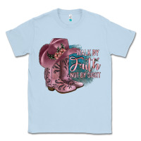 Dusty Blue Walk By Faith Not By Sight Classic Tee - JahusDesignShop