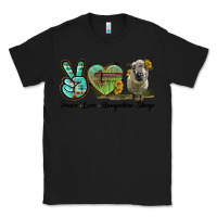 Black Peace Love Hampshire Sheep Classic Tee - LillyAllenDesigns