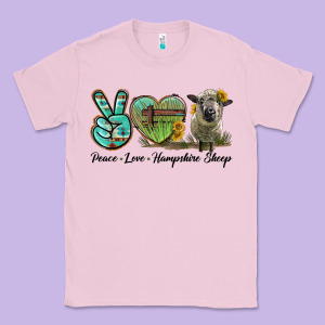 Peace Love Hampshire Sheep Classic Tee Designed By Lillyallendesigns