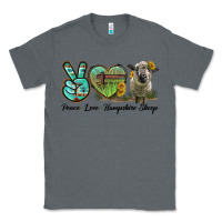 Charcoal Heather Peace Love Hampshire Sheep Classic Tee - LillyAllenDesigns