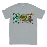 Heather Grey Peace Love Hampshire Sheep Classic Tee - LillyAllenDesigns