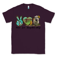 Plum Peace Love Hampshire Sheep Classic Tee - LillyAllenDesigns