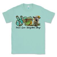 Seafoam Peace Love Hampshire Sheep Classic Tee - LillyAllenDesigns