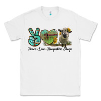 White Peace Love Hampshire Sheep Classic Tee - LillyAllenDesigns