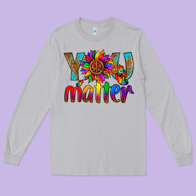 Lgbtq+ You Matter With Leopard Long Sleeve Tee Designed By Nancycooperartshop