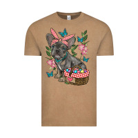 Vintage Coffee easter french bulldog Vintage Tee - RanaPortraitStore