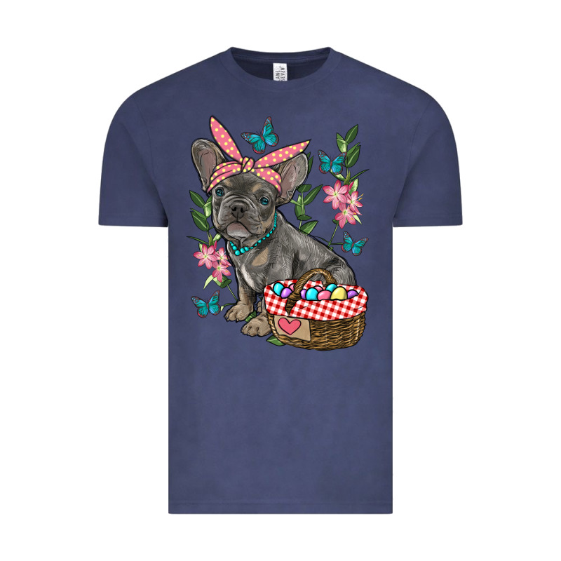 Easter French Bulldog Vintage Tee by RanaPortraitStore | Teevron