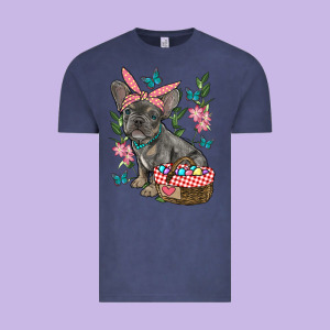 Easter French Bulldog Vintage Tee Designed By Ranaportraitstore