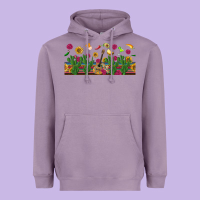 Mexican Sombrero Guitar Rose Cactus Libbey  Cup Heavyweight Hoodie Designed By Bundleandbundleshop