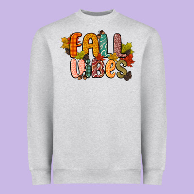 Fall Vibes Heavyweight Sweatshirt Designed By Cowgirlartshop