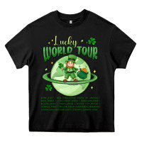 Black lucky world tour st. patricks day Heavy Core Tee - MaliasSmallBusiness