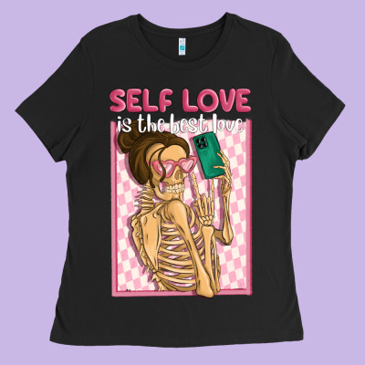 Self Love Is The Best Love Ladies Tee Designed By Maliassmallbusiness