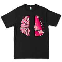 Black custom name cheerleader with megaphone Premium Tee - MaliasSmallBusiness