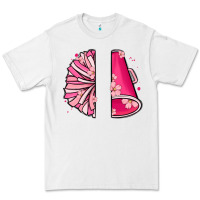 White custom name cheerleader with megaphone Premium Tee - MaliasSmallBusiness