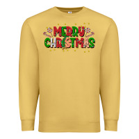 Antique Gold festive merry christmas greeting Premium Sweatshirt - CowhideDigitalArt