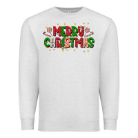 Oatmeal Heather festive merry christmas greeting Premium Sweatshirt - CowhideDigitalArt