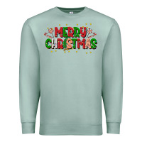 Seafoam festive merry christmas greeting Premium Sweatshirt - CowhideDigitalArt