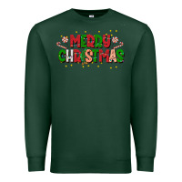 Sports Green festive merry christmas greeting Premium Sweatshirt - CowhideDigitalArt