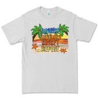 Dove Grey sunrise sunburn sunset repeat2 Premium Tee - JahusDesignShop