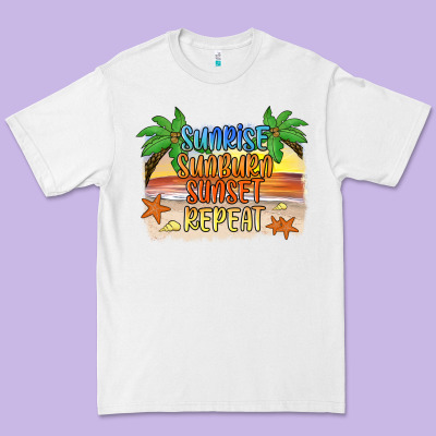 Sunrise Sunburn Sunset Repeat2 Premium Tee Designed By Jahusdesignshop