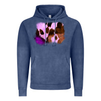Vintage Denim Purple Western Wood Cowhide Frame Vintage Hoodie - Bettercallsaul
