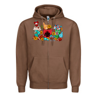 Chestnut Coffee And American Football Coffee Cups Zipper Hoodie - FaDigitalArtStudio
