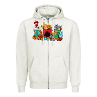 Oatmeal Heather Coffee And American Football Coffee Cups Zipper Hoodie - FaDigitalArtStudio