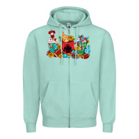 Seafoam Coffee And American Football Coffee Cups Zipper Hoodie - FaDigitalArtStudio