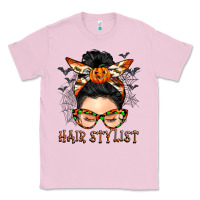 Bubblegum Pink Hair stylist messy bun Classic Tee - BarkalooDesign