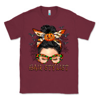 Burgundy Hair stylist messy bun Classic Tee - BarkalooDesign