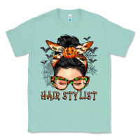 Seafoam Hair stylist messy bun Classic Tee - BarkalooDesign