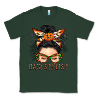 Sports Green Hair stylist messy bun Classic Tee - BarkalooDesign
