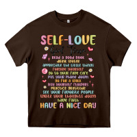 Chocolate Brown self love girl tour malias Heavy Core Tee - MaliasSmallBusiness