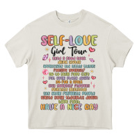 Cream self love girl tour malias Heavy Core Tee - MaliasSmallBusiness