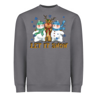 Storm let it snow reindeer snowman Heavyweight Sweatshirt - CowGirlArtShop