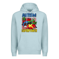 Blue Mist Autism is my superpower Autism Awareness Day Premium Hoodie - FaDigitalArtStudio