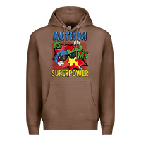Chestnut Autism is my superpower Autism Awareness Day Premium Hoodie - FaDigitalArtStudio