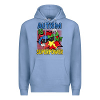 Colony Blue Autism is my superpower Autism Awareness Day Premium Hoodie - FaDigitalArtStudio