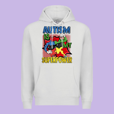 Autism Is My Superpower Autism Awareness Day Premium Hoodie Designed By Fadigitalartstudio