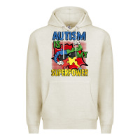 Oatmeal Heather Autism is my superpower Autism Awareness Day Premium Hoodie - FaDigitalArtStudio