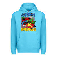 Ocean Blue Autism is my superpower Autism Awareness Day Premium Hoodie - FaDigitalArtStudio