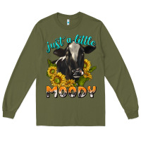 Army Green Just a Little Moody Long Sleeve Tee - texasbilliewilder