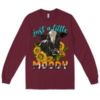 Burgundy Just a Little Moody Long Sleeve Tee - texasbilliewilder
