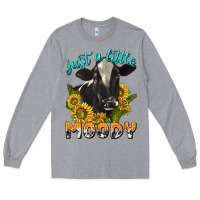 Heather Grey Just a Little Moody Long Sleeve Tee - texasbilliewilder