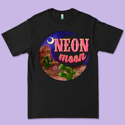 Neon Moon Premium Tee Designed By Nancycooperartshop